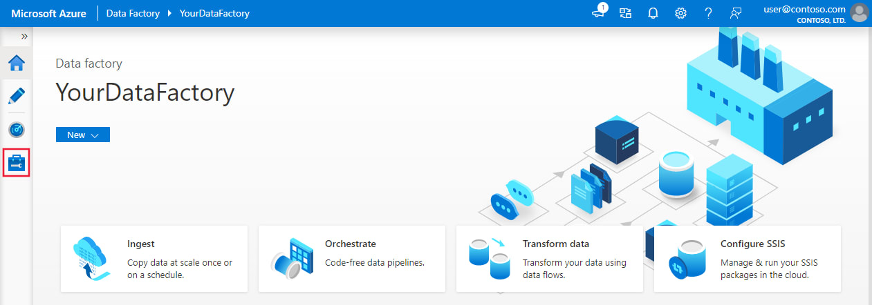 data ingestion azure data factory: azure databricks linked service step 1
